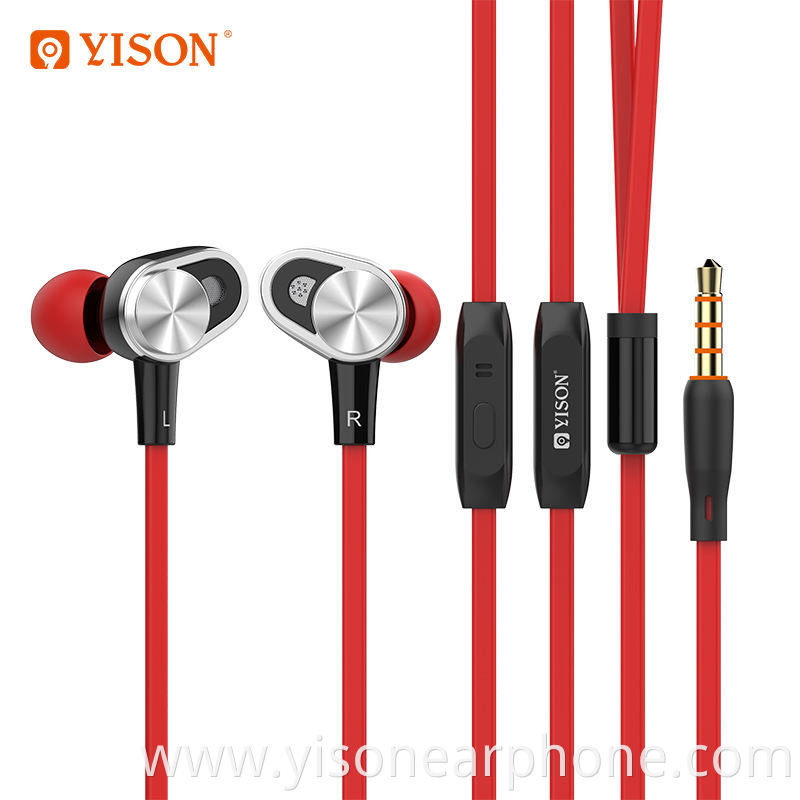 Yison CX620 private model wired in ear earphones,wearing comfortable in ear style cheap wired earphones